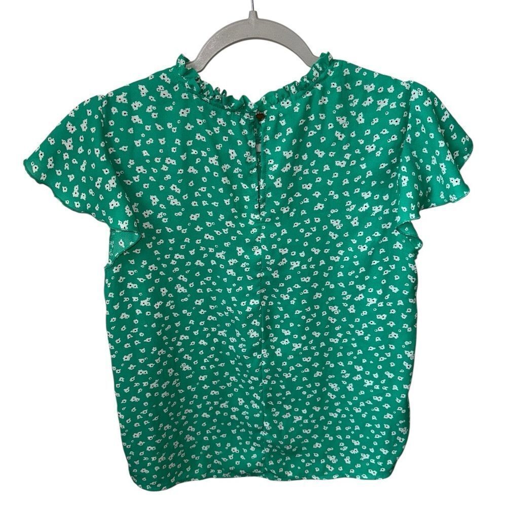 Alice Blue Green Floral Women's Top Size Small - Picture 3 of 7